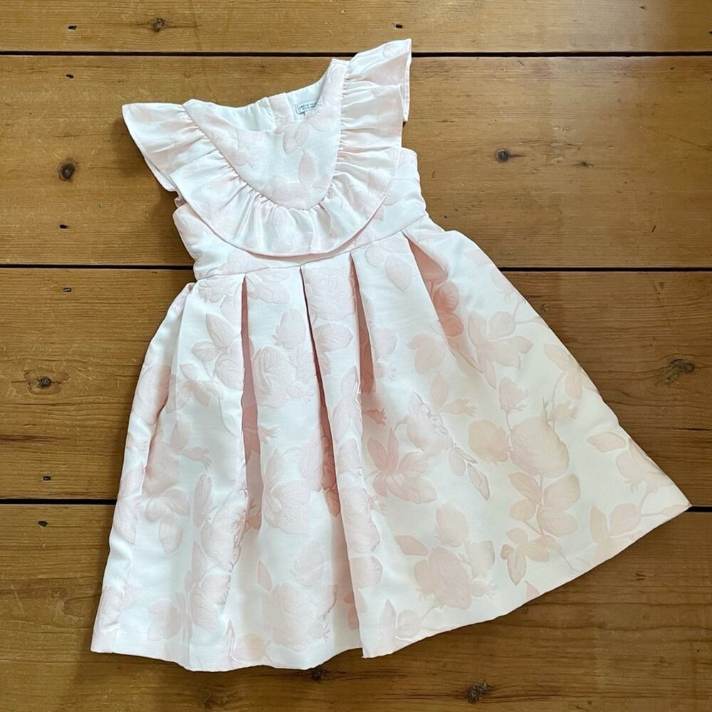 Janie and Jack Pink Floral Kids Formal Dress
